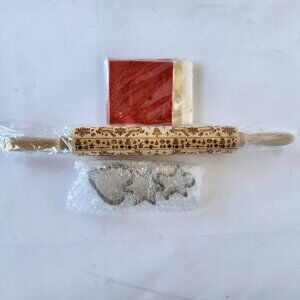 Christmas rolling pin set cookie Cutter set